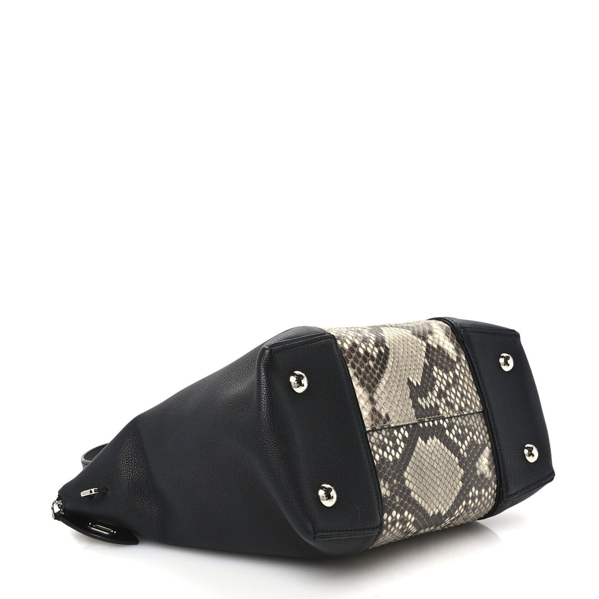 Louis Vuitton Snakeskin Soft Lockit PM Tote Bag Black