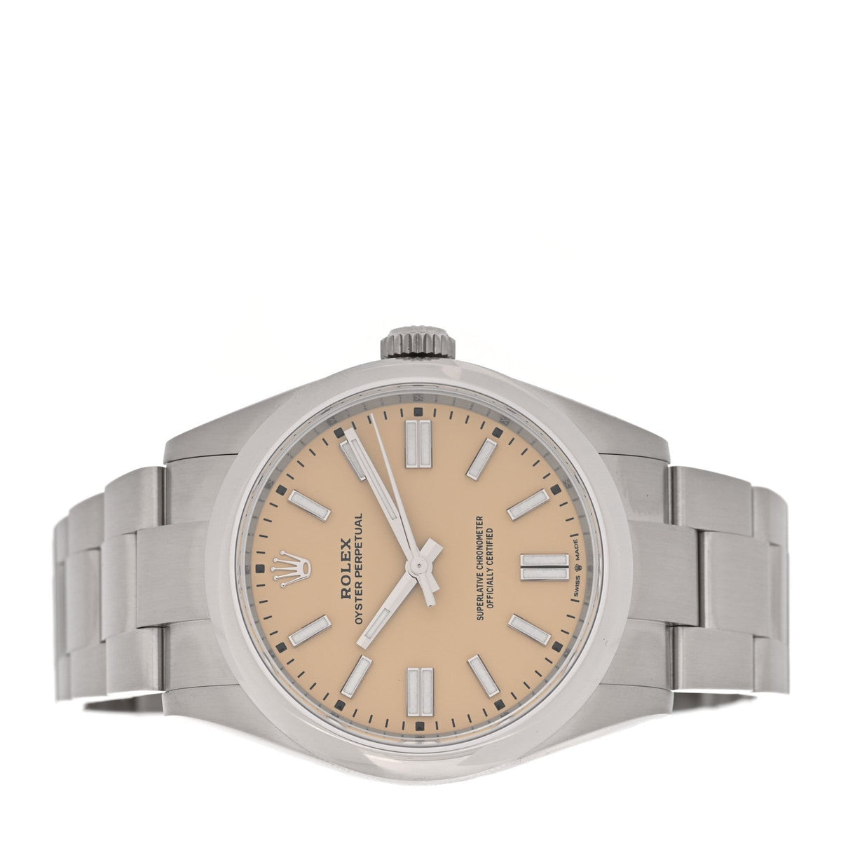 Rolex Stainless Steel 41mm Oyster Perpetual Watch Beige 134300