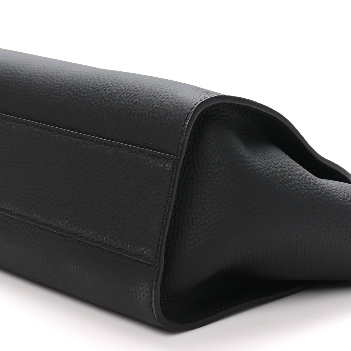 The Row Grained Calfskin Marlo 12 Tote Bag Black
