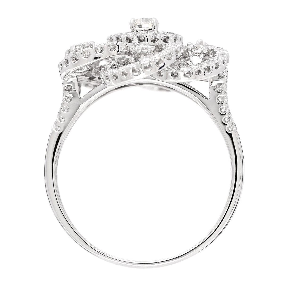 Parker & West by FASHIONPHILE18K White Gold Diamond 1.24ctw Flower Ring 59 8.75