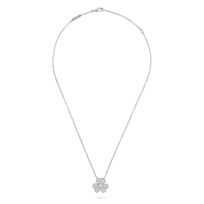 18K Gold Diamond VCA Frivole Small Pendant