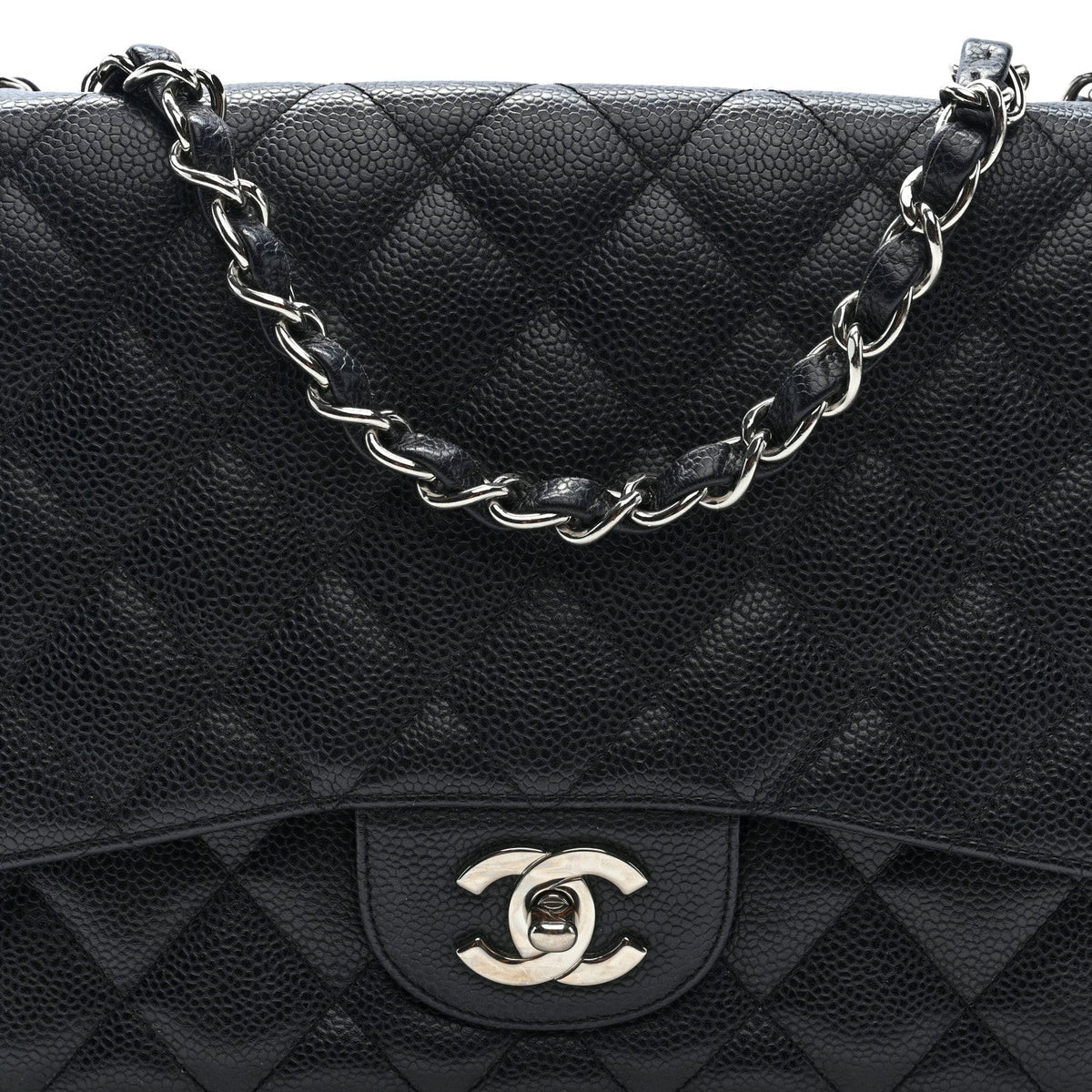 Chanel Caviar Quilted Jumbo Single Flap Black 1898027