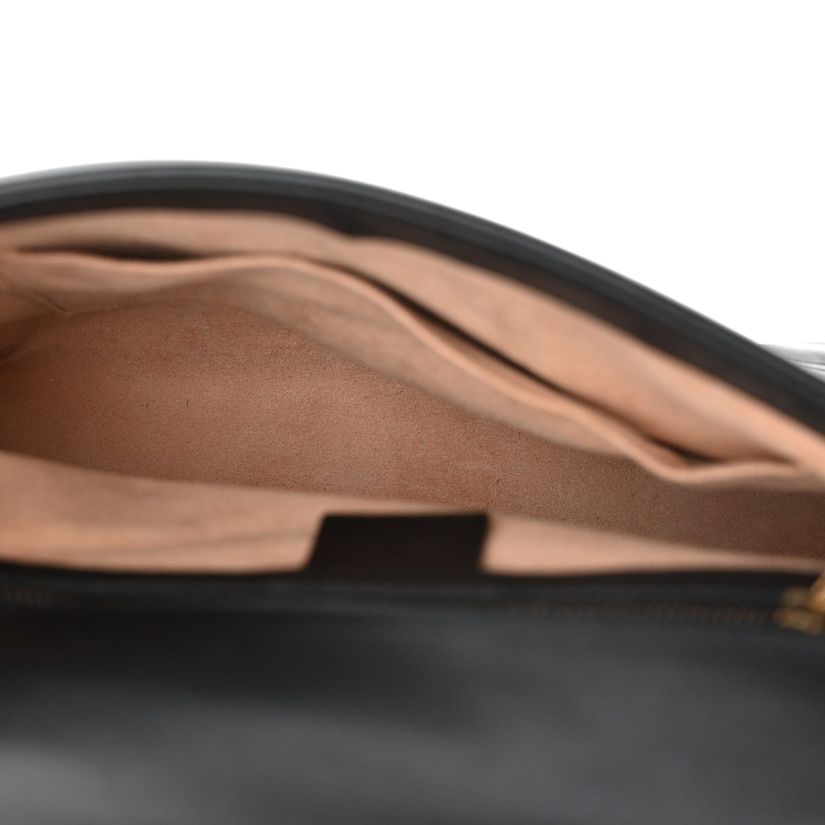 Gucci Calfskin Matelasse Small GG Marmont Top Handle Bag Black