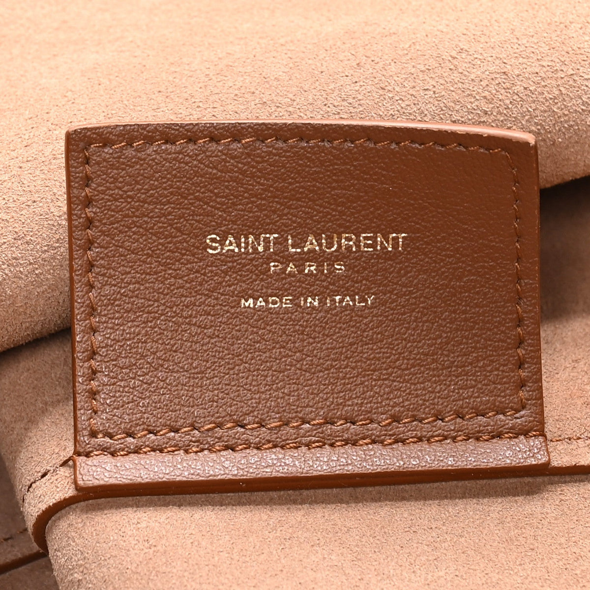 Saint Laurent Calfskin Large Shopping Tote Brick