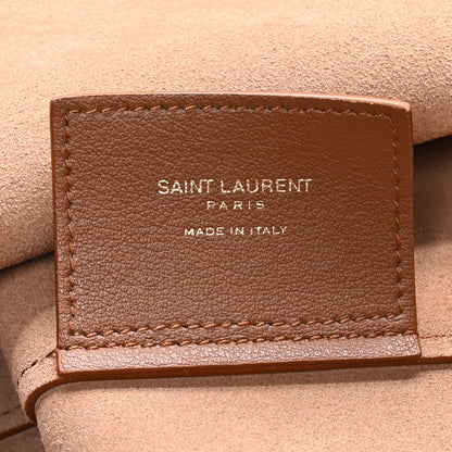 Saint Laurent Calfskin Large Shopping Tote Brick