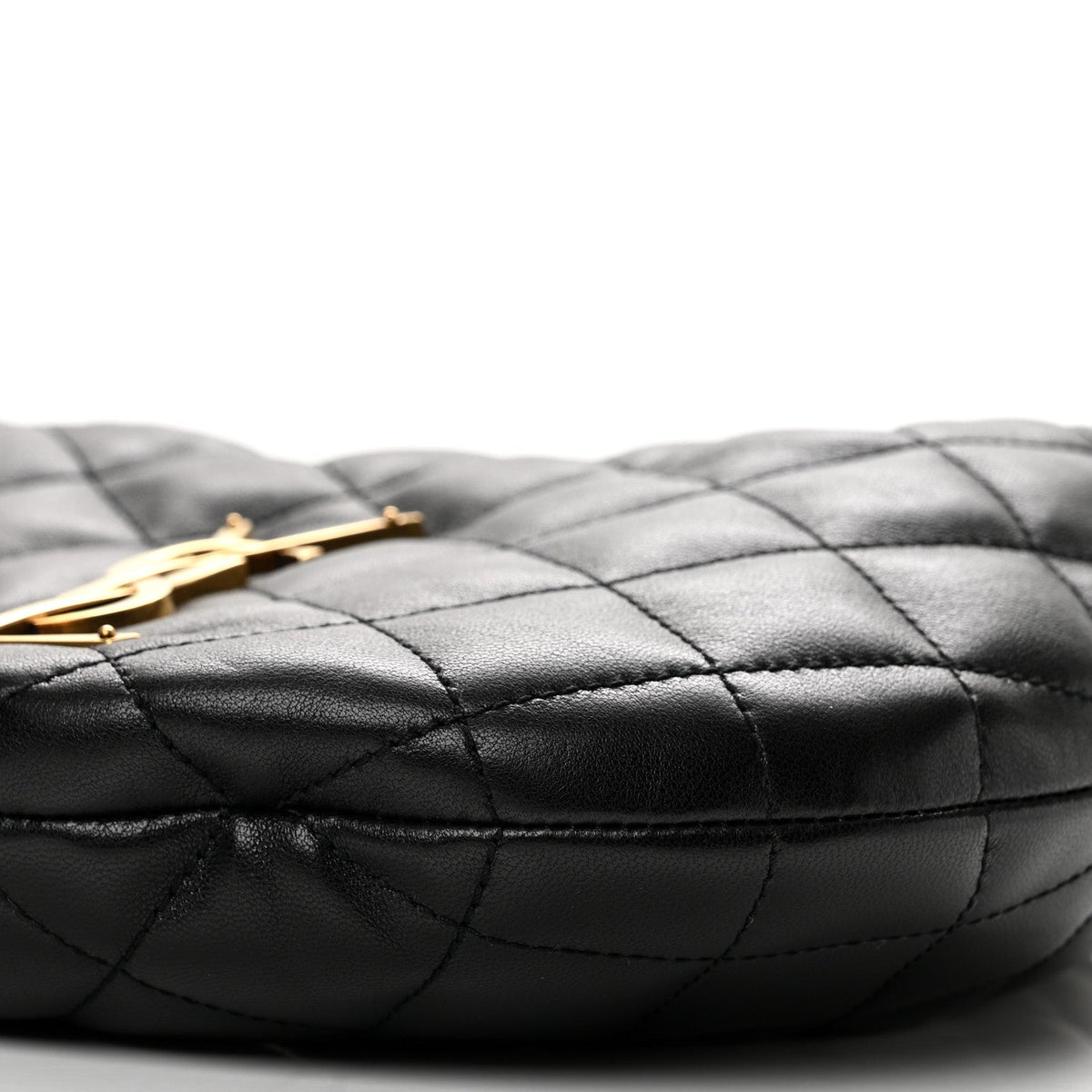 Saint Laurent Lambskin Quilted Icarino Bag Black
