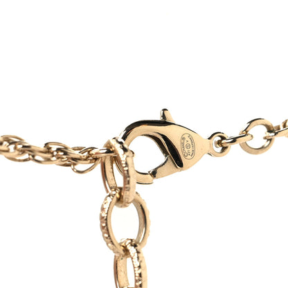 Chanel Pearl CC Round Pendant Necklace Gold