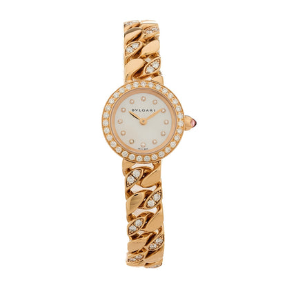 Bulgari 18K Rose Gold 22mm Piccola Catene Watch Mother of Pearl 1952427
