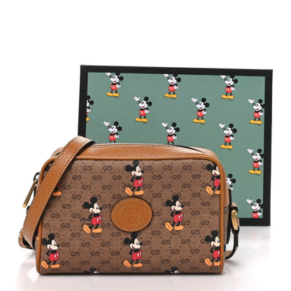 Gucci Disney Mini GG Supreme Mickey Mouse Shoulder Bag Beige Sun Oil