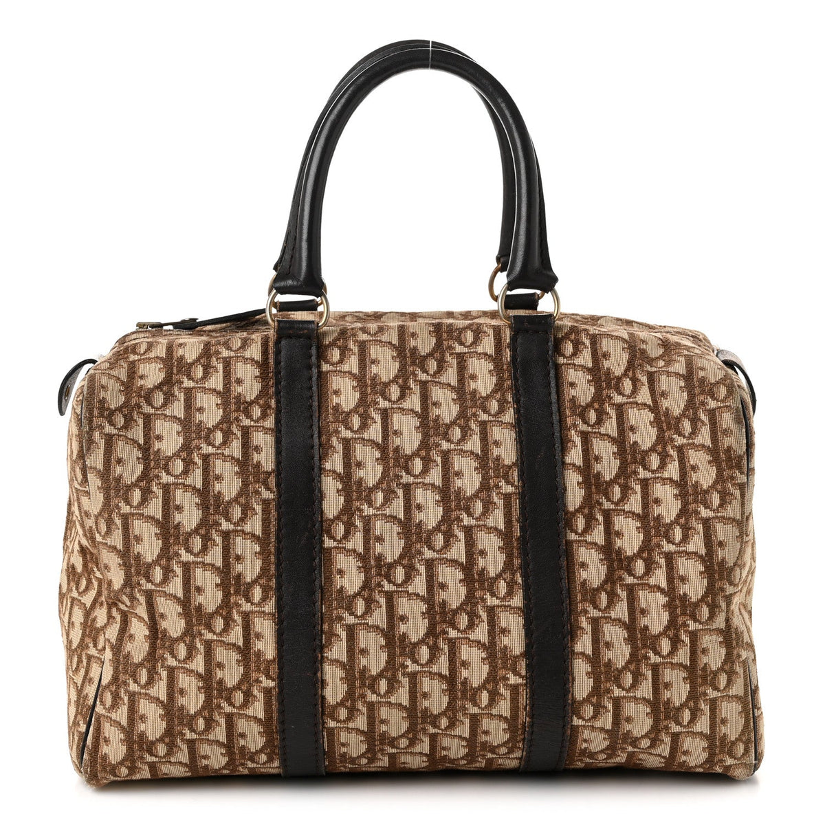 Christian Dior Monogram Canvas Boston Bag Brown