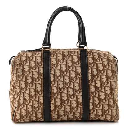 Christian Dior Monogram Canvas Boston Bag Brown
