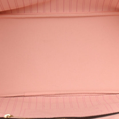 Louis Vuitton Damier Ebene Neo Neverfull MM Rose Ballerine