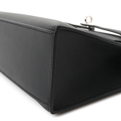 Hermes Swift Kelly Pochette Clutch Black