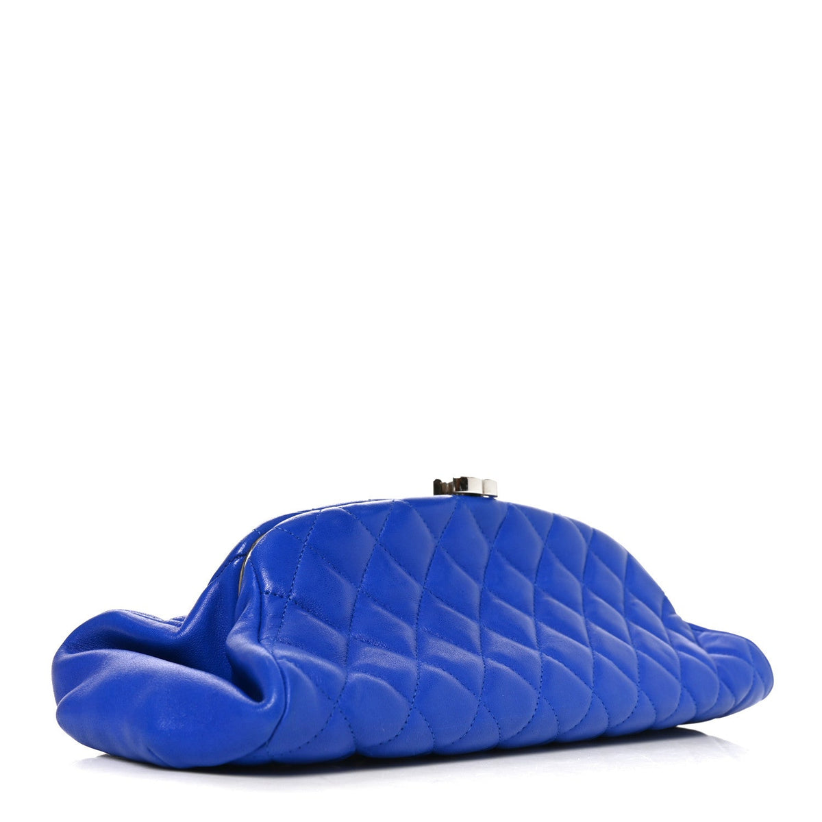Chanel Lambskin Quilted Timeless Clutch Blue