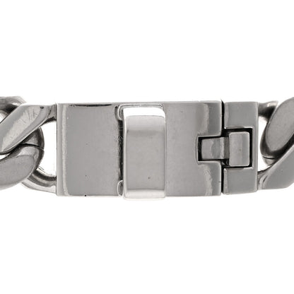 Saint Laurent Metal Chain Choker Necklace Oxidized Silver