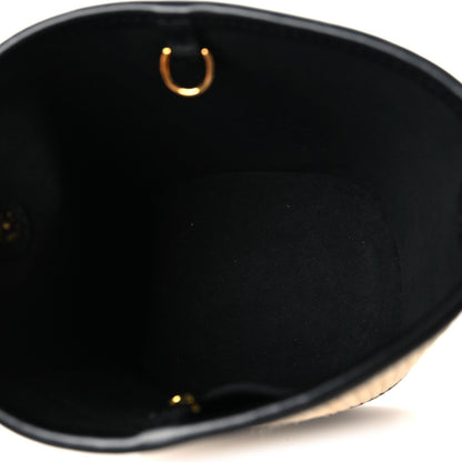 Louis Vuitton Raffia Leather Petit Bucket Black