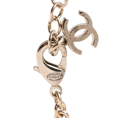 Chanel Metal Pearl Crystal CC Star Choker Necklace Gold