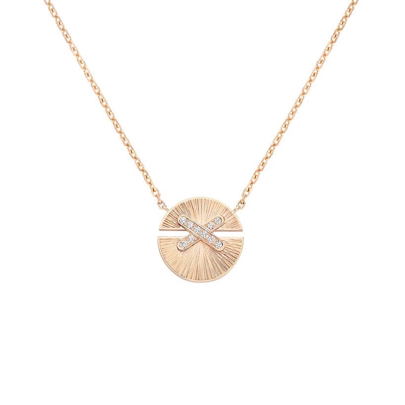 18K Rose Gold Diamonds Chaumet Jeux De Liens Harmony Pendant