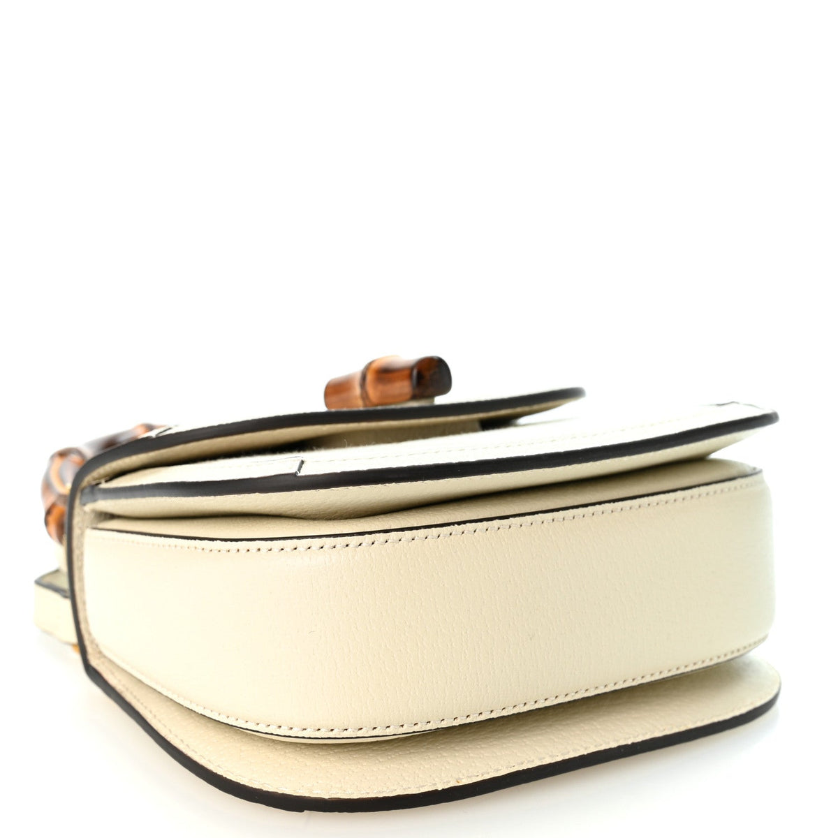 Gucci Jumbo GG Dollar Calfskin Mini Bamboo 1947 Bag Off White