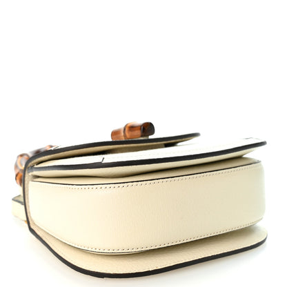 Gucci Jumbo GG Dollar Calfskin Mini Bamboo 1947 Bag Off White
