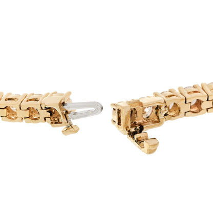 Parker & West 14K Yellow Gold Diamond 6.45ctw Tennis Bracelet