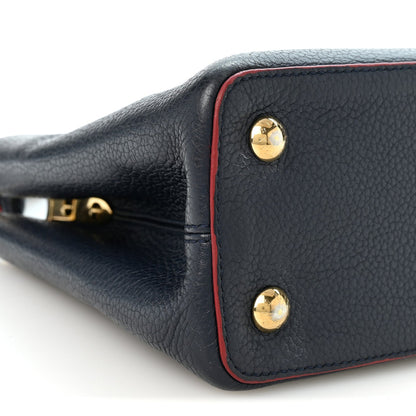 Louis Vuitton Taurillon Capucines PM Marine Rouge