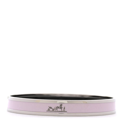 Hermes Enamel Printed Extra Narrow Bracelet 60 Pink