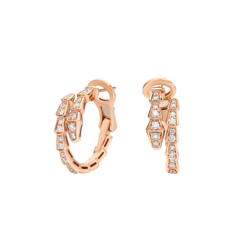 18K Gold Diamonds BVLGARI Serpenti Viper Earrings