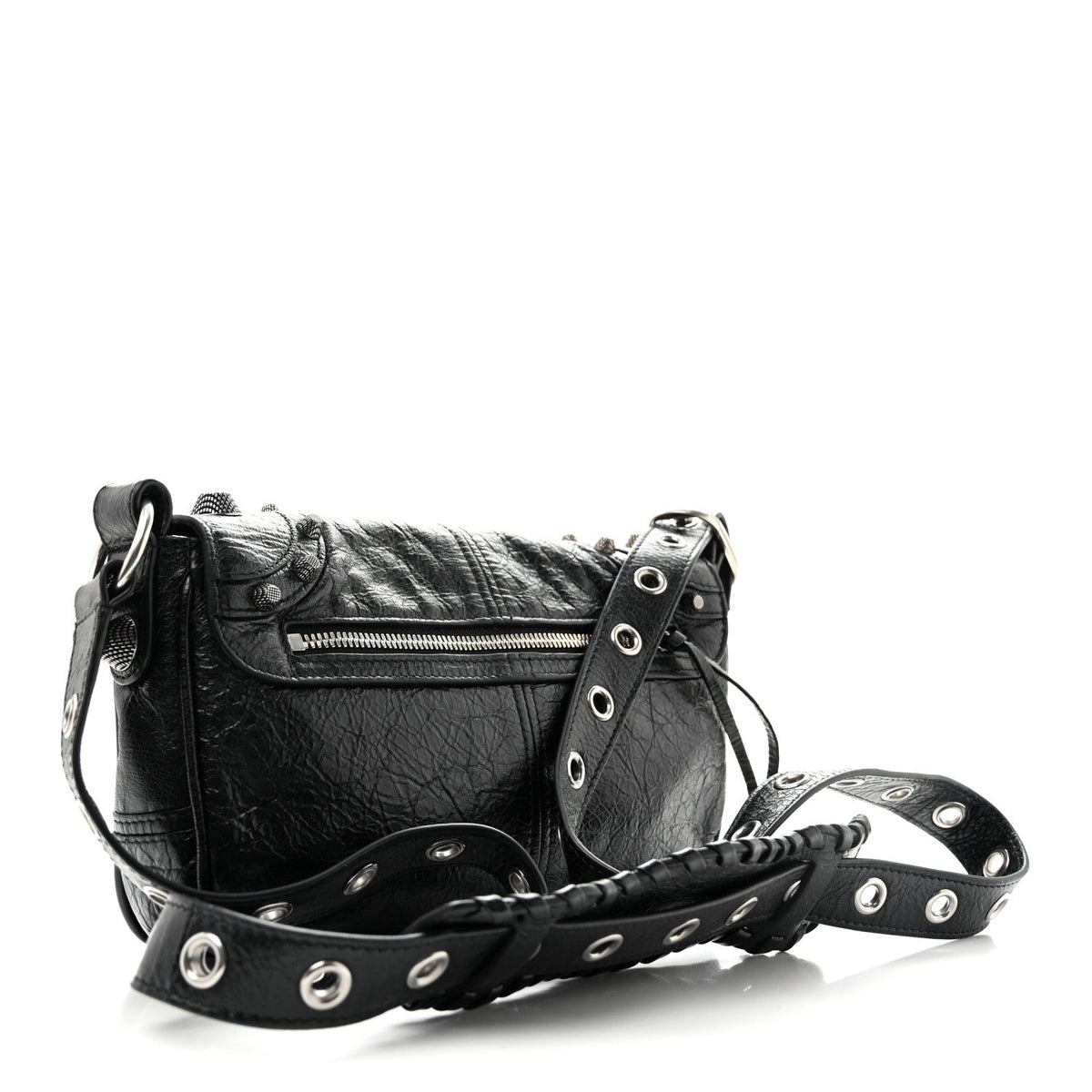 Balenciaga Agneau Arena XS Le Cagole Flap Bag Black 1984028