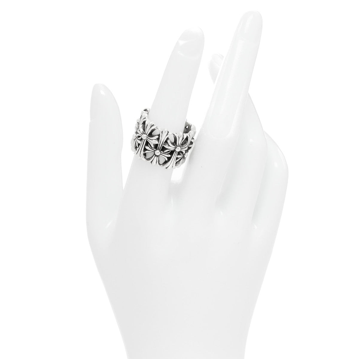 Chrome HeartsSterling Silver Cemetery Cross Ring 54 6.75