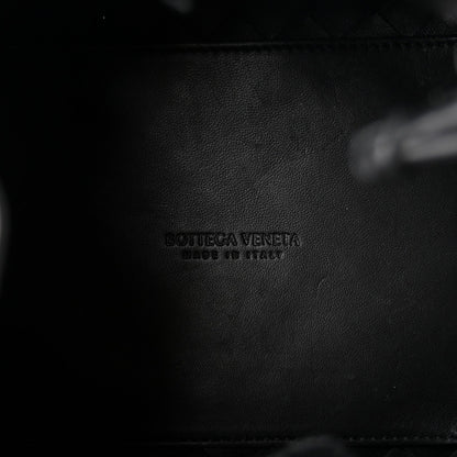 Bottega Veneta Nappa Intrecciato Small Parachute Shoulder Bag Black