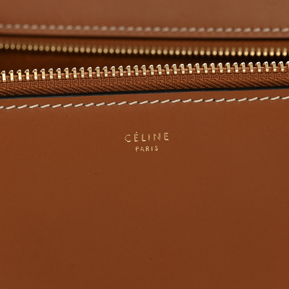 Celine Smooth Calfskin Medium Edge Shoulder Bag Camel