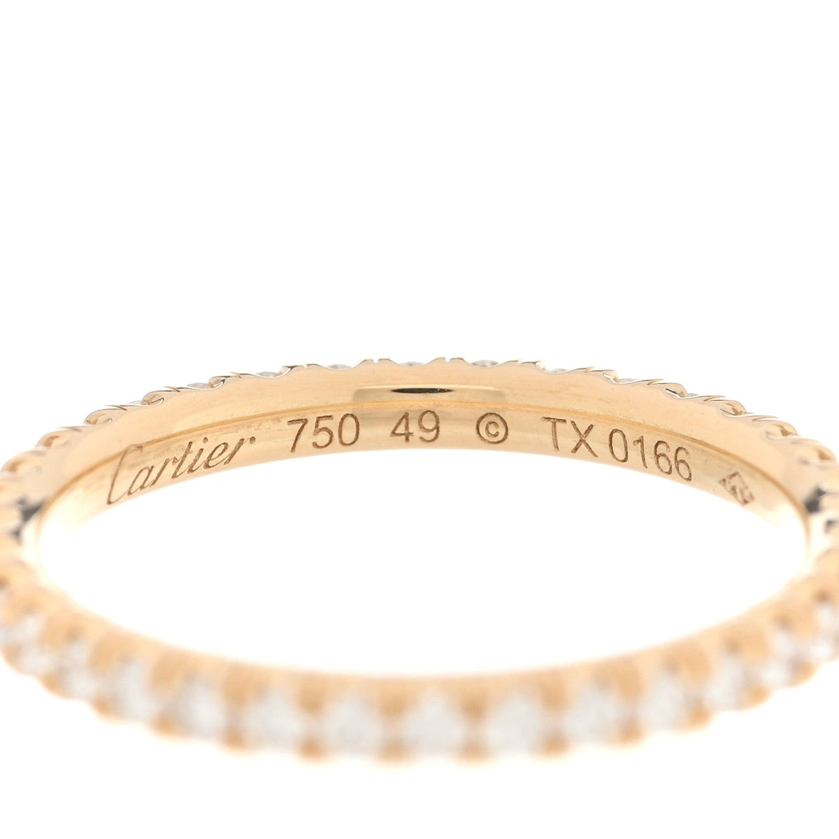 Cartier 18K Yellow Gold Diamond Étincelle de Cartier Wedding Band Ring 49 4.75