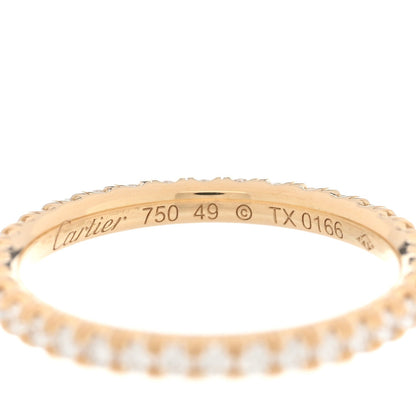 Cartier 18K Yellow Gold Diamond Étincelle de Cartier Wedding Band Ring 49 4.75