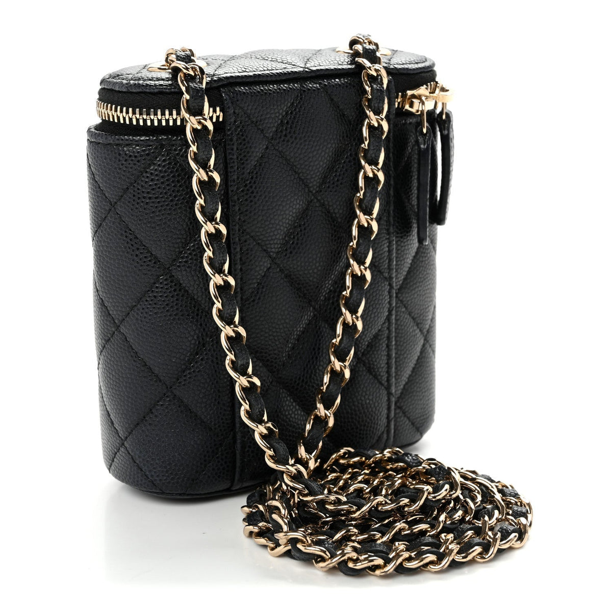 Chanel Caviar Quilted Small Vertical Vanity Case Black 1907752
