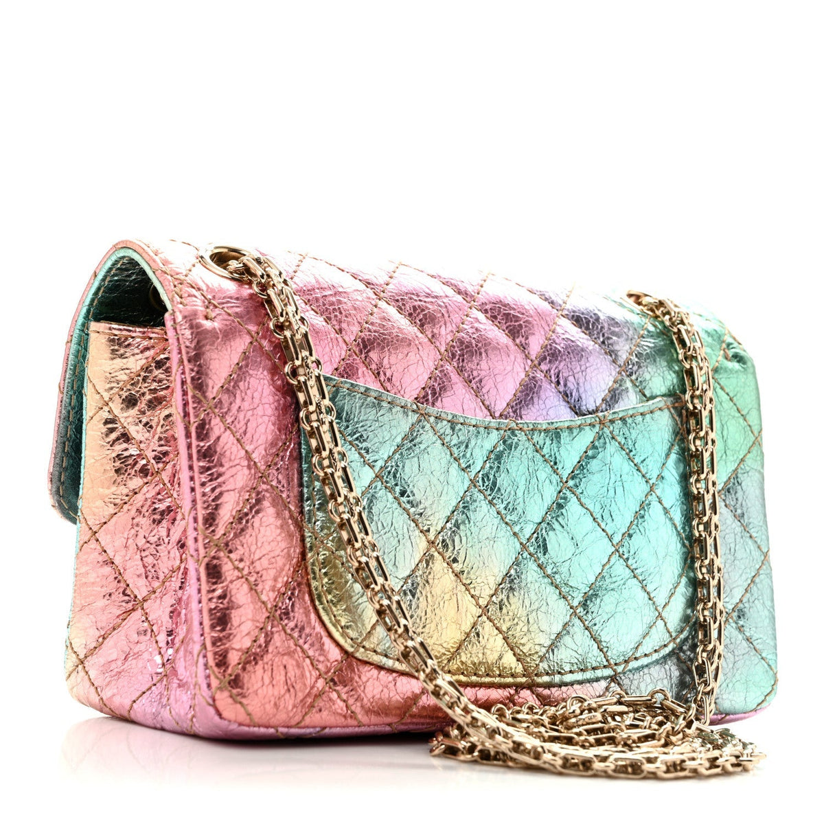 Chanel Metallic Goatskin Quilted Mini 2.55 Reissue Flap Multicolor