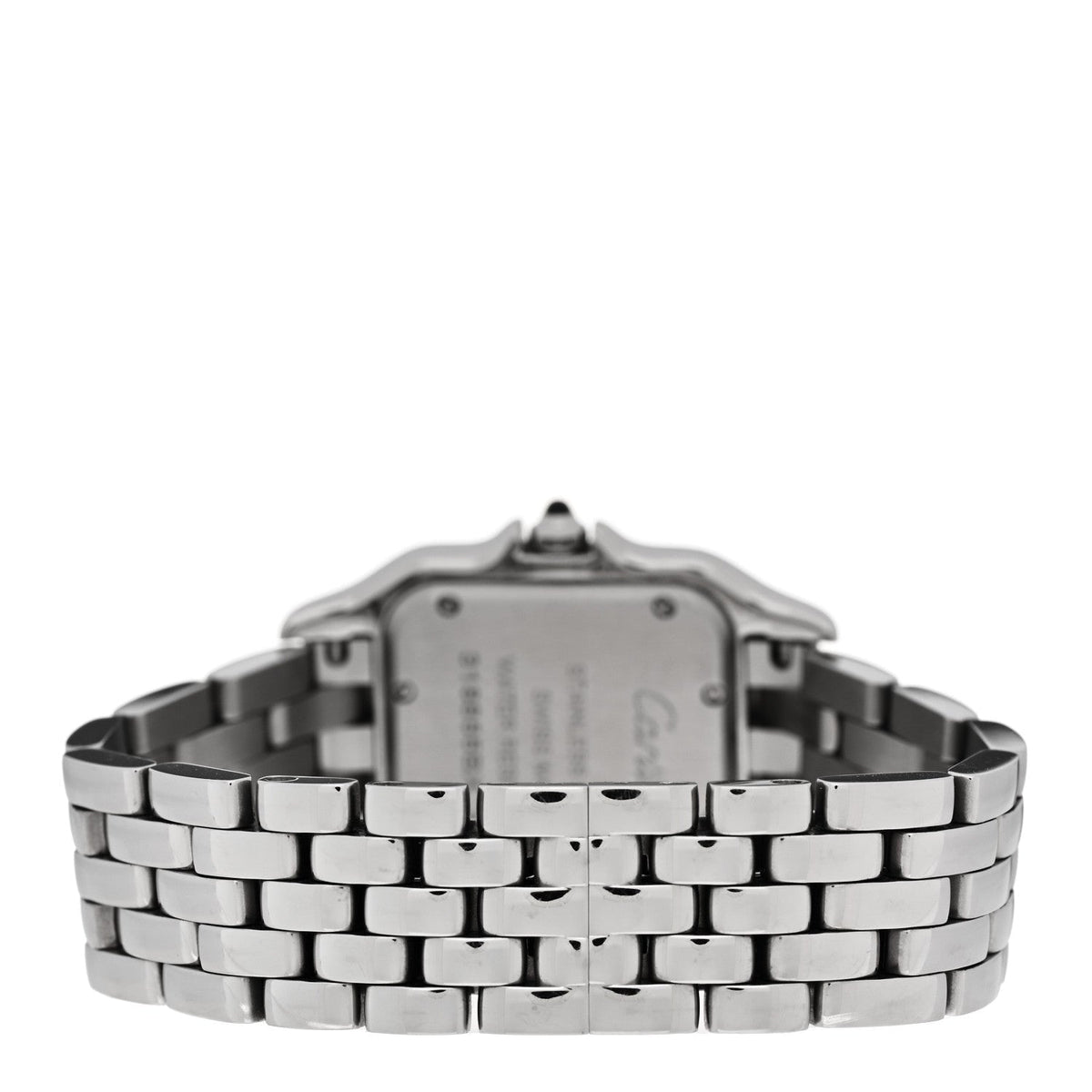 Cartier Stainless Steel Diamond 27mm Panthere Quartz Watch White