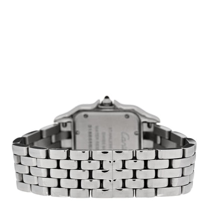Cartier Stainless Steel Diamond 27mm Panthere Quartz Watch White