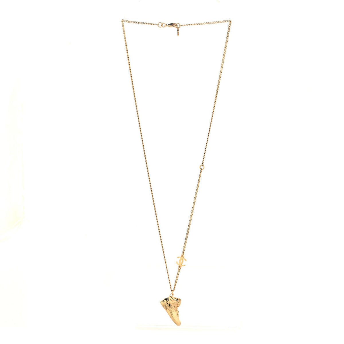Chanel CC Sneaker Motif Necklace Gold