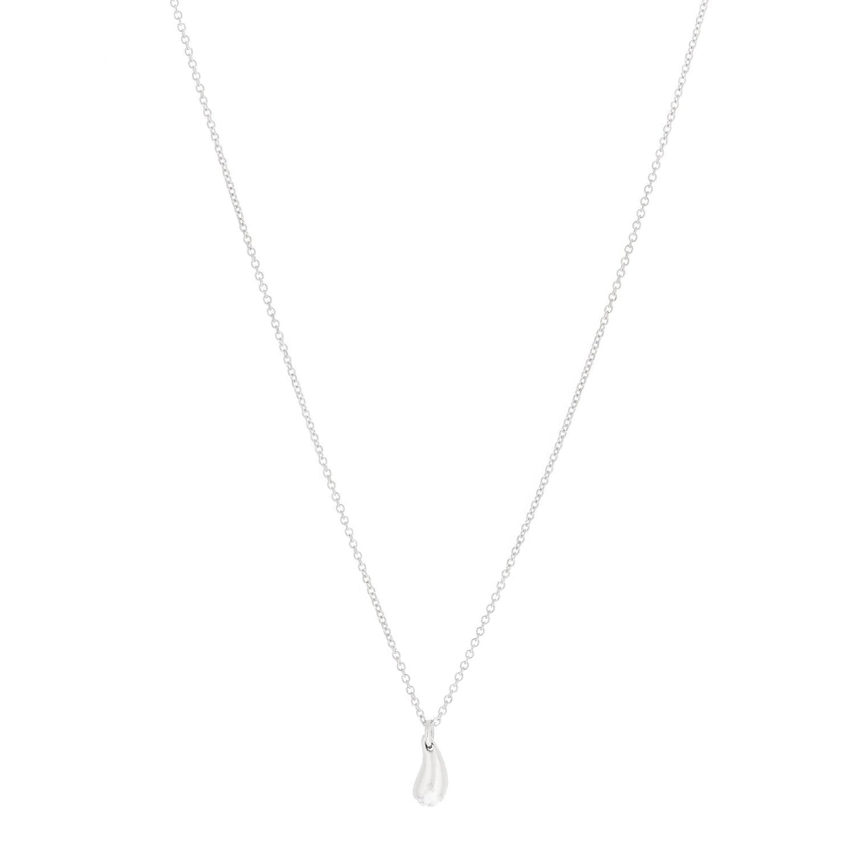 Tiffany Sterling Silver Elsa Peretti Teardrop Pendant Necklace