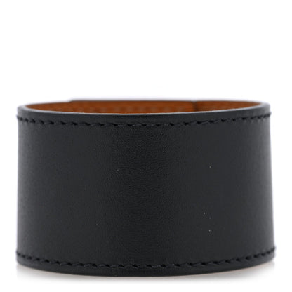 Hermes Box Leather Kelly Dog Bracelet Black