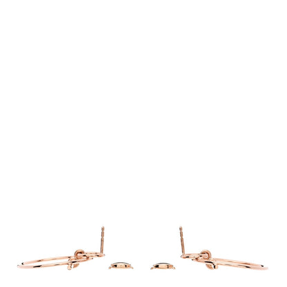 Hermes 18K Rose Gold PM Loop Earrings