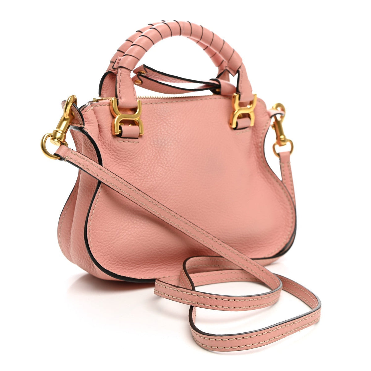 Chloe Calfskin Mini Marcie Satchel Fallow Pink