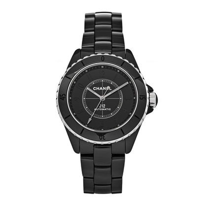 Chanel Stainless Steel Ceramic 38mm J12 Phantom Watch Black