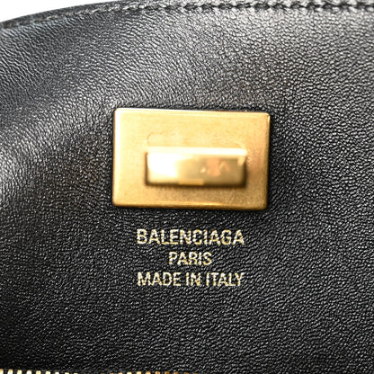 Balenciaga Smooth Calfskin Small Bel Air Carry All Bag Black