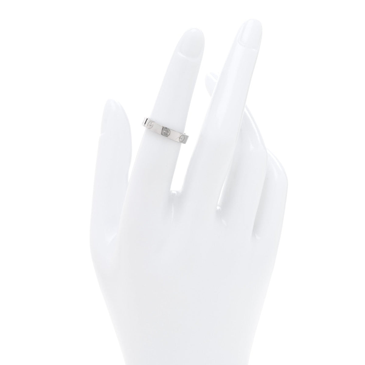 Cartier 18K White Gold 3.5mm LOVE Wedding Band Ring 51 5.75