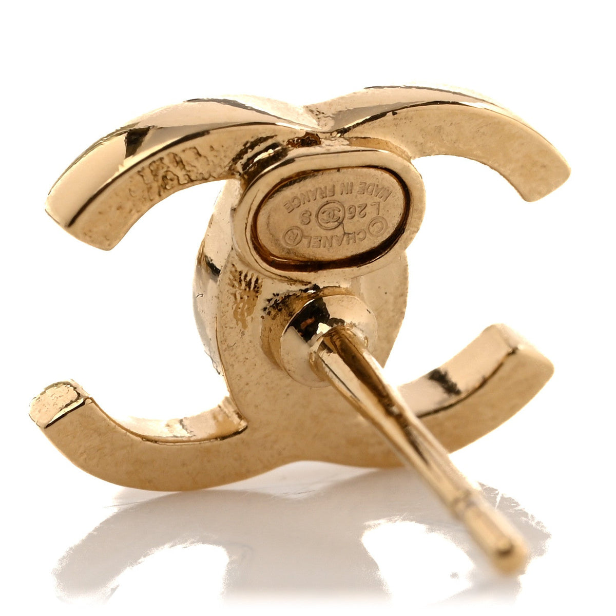 Chanel Metal CC Turnlock Drop Earrings Gold