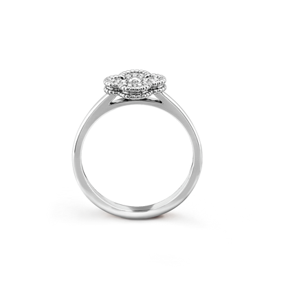 18K White Gold Diamonds VCA Sweet Alhambra Ring