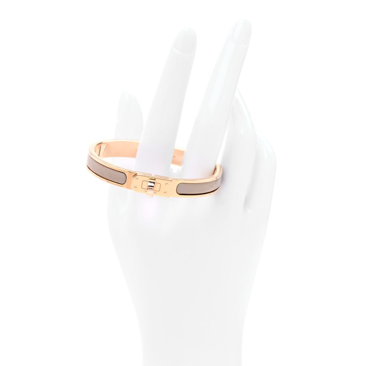 Hermes Enamel Mini Clic Kelly Bracelet PM Marron Glace