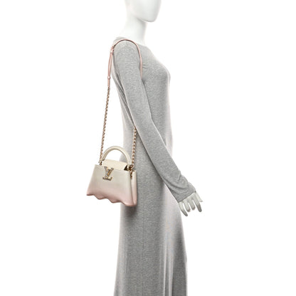 Louis Vuitton Taurillon Ombre Capucines Capushell Mini Shaded Pink